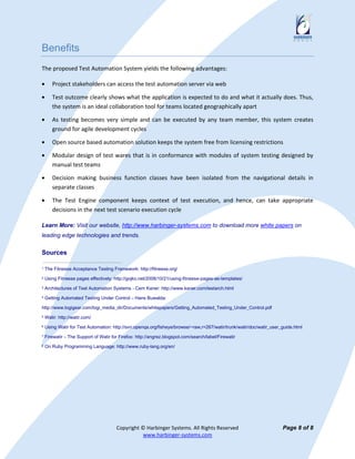 Fitnesse, Watir and Ruby Based Test Automation System | PDF