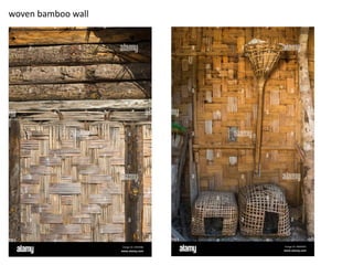 woven bamboo wall
 