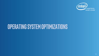 Softwareplatformvalueproposition
Intel®Xeon®ProcessorE7v3Family
14
S.
What does the Intel® Xeon® processor E7 v3 family mean
for your business?
 Analyze complex global sales data in minutes not hours.
 Personalize the retail shopping experience in real - capitalize on
opportunities to up-sell and cross-sell.
 Analyze ticks, tweets, satellite imagery and weather trends to
adjust energy and utility operations, financial trading, or local
public services in real time.
 Turn clinical data from EHR and other systems to improve
treatment plans and patient outcomes.
 Deliver real-time, business-critical services such as healthcare,
energy, financial trading, and logistics applications, by scaling
memory to optimize resources to workload.
Turn real-time insights into real business advantages.
Software and workloads used in performance tests may have been optimized for performance only on Intel microprocessors. Performance tests, such as SYSmark and MobileMark, are measured using specific computer systems, components,
software, operations and functions. Any change to any of those factors may cause the results to vary. You should consult other information and performance tests to assist you in fully evaluating your contemplated purchases, including the
performance of that product when combined with other products. For more complete information visit http://www.intel.com/performance.
 