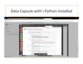 Data	
  Capsule	
  with	
  i-­‐Python	
  installed	
  
 