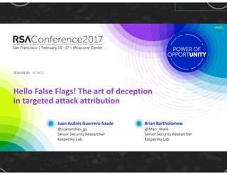 Hello false flags the art of deception in targeted attack attribution