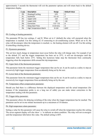 Ht1209 digital thermometer User Guide | PDF