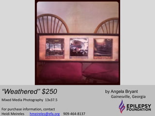 “Curiosity Reef” 
$22,000 
By Anthony Brigance Cook 
Seattle, Washington 
Colorado Marble 2x2x2 
For purchase information, contact 
Heidi Meireles 
hmeireles@efa.org 909-464-8137 
 