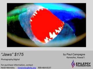 “Art Is The Window” 
SOLD 
by Melissa Cain 
Danville, Indiana 
Mixed Media 
12x24 
For purchase information, contact 
Heidi Meireles 
hmeireles@efa.org 909-464-8137 
 