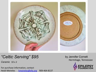 “Growing From 
Greatness” $300 
by Jennifer Cash 
League City, Texas 
Acrylics And Crackle Paste 
16x20 
For purchase information, contact 
Heidi Meireles 
hmeireles@efa.org 909-464-8137 
 