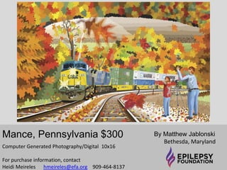 “Follow Trails Upward” $1,500 by Cathy Hozack 
Philadelphia, Pennsylvania 
For purchase information, contact 
Heidi Meireles hmeireles@efa.org 909-464-8137 
 