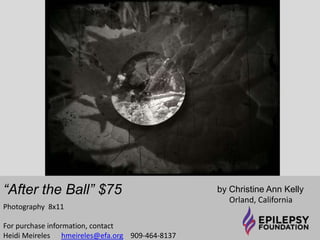 “Outcropping” $500 By Scott Jungling 
Colorado Springs, Colorado 
For purchase information, contact 
Heidi Meireles hmeireles@efa.org 909-464-8137 
 