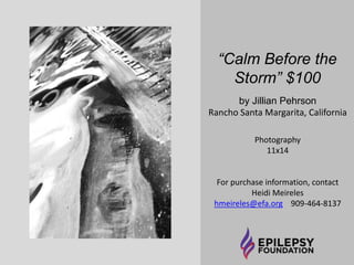 “Lloret de Mar” 
SOLD 
by Maureen O’Neill 
Derrycooldrim, Newport, Co Mayo, 
Ireland 
Oil on Canvas 
For purchase information, contact 
Heidi Meireles 
hmeireles@efa.org 909-464-8137 
 