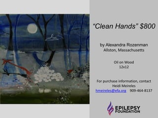 “Glory and Gore” 
$215 
by Janellie Pruneda 
Othello, Washington 
Mixed Media 
16x20 
For purchase information, contact 
Heidi Meireles 
hmeireles@efa.org 909-464-8137 
 