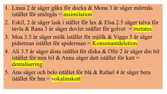 Barns språk- och kommunikationsutveckling | PPT