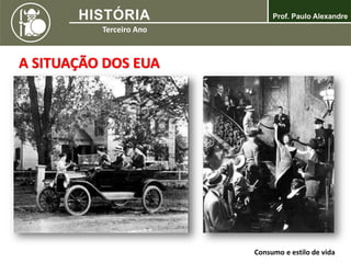 A SITUAÇÃO DOS EUA
Consumo e estilo de vida
 