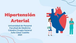 Hipertensión
Arterial
Universidad de Panamá
Facultad de Medicina
Cátedra Cirugía General
Julio César Castillo
2021
 