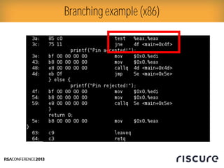 Branching example (x86)
 