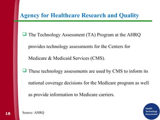 Health technology assessment in the United States | PPT