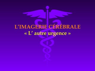 L’IMAGERIE CÉRÉBRALE
« L’ autre urgence »
 