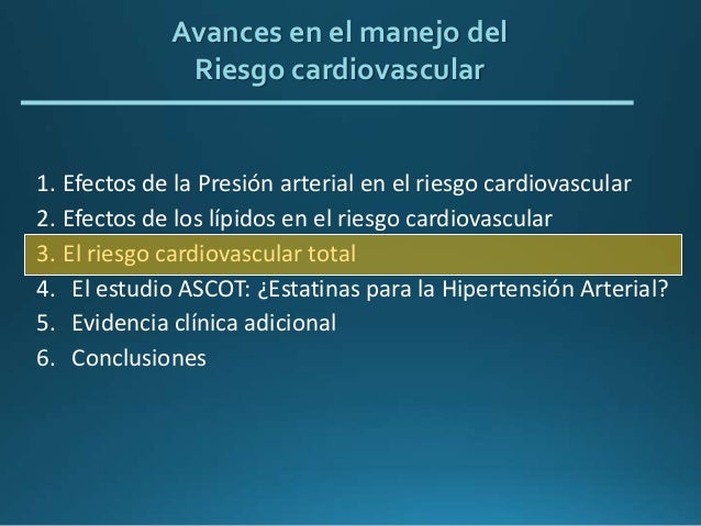 Hipertension Arterial basado en riesgo total Hipertension Arterial basado en riesgo total