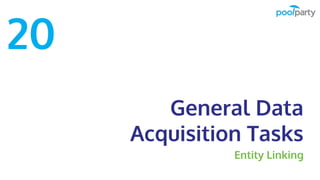 General Data
Acquisition Tasks
Entity Linking
20
 