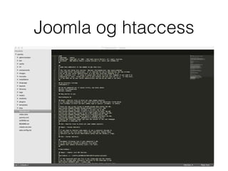 Joomla og htaccess
 