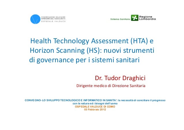 Health technology assessment. Principi, dimensioni e ...