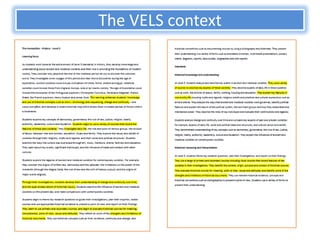 The VELS context
 