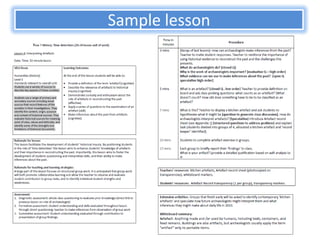 Sample lesson
 