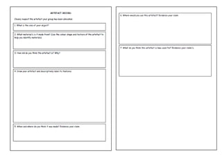 Fostering Historical Inquiry in the Middle Years Classroom