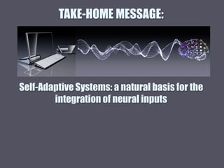 TAKE-HOME MESSAGE:
Self-Adaptive Systems: a natural basis for the
integration of neural inputs
 