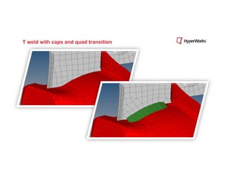 T weld with caps and quad transition
 