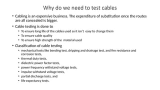 HT Cable Testing.pptx, Electrical testing of HT cables | PPTX
