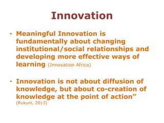 Making meaning: Knowledge creation, learning and documentation