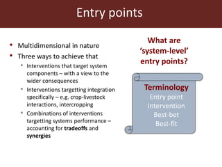 Prioritising interventions in the Humidtropics using EXTRAPOLATE