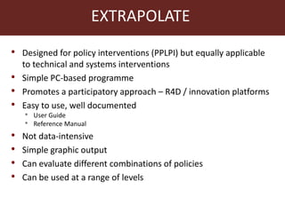Prioritising interventions in the Humidtropics using EXTRAPOLATE