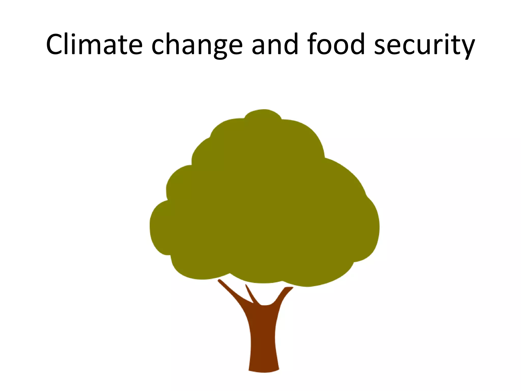 Climate change and food security
 