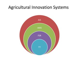 Agricultural innovation