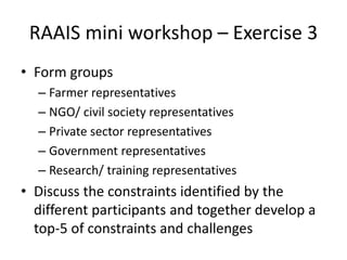 Agricultural innovation