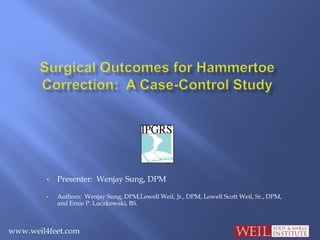 Surgical Outcomes for Hammertoe Correction:  A Case-Control Study  ,[object Object]