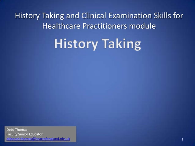Clinical History Taking Pptx