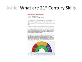 Aside:  What are 21 st  Century Skills 