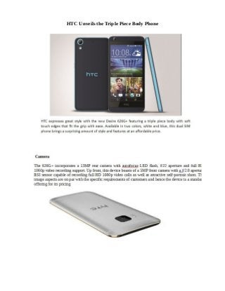 HTC Unveils the Triple Piece Body Phone
 