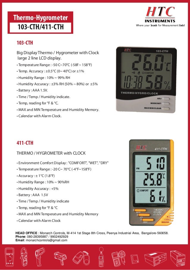 Htc thermhygro meter 103 cth & 411-cth