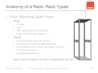CEDIA Home Technology Event 2011: Designing the Perfect Rack | PDF