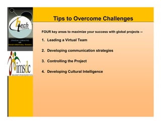 Managing Successful Global Projects | PDF