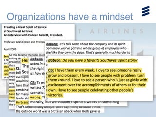 Organizations have a mindset
 