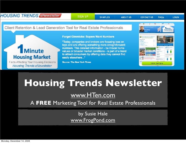 real estate newsletter ideas