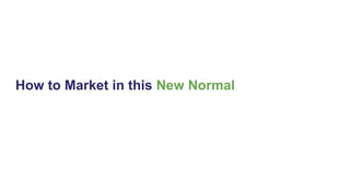 How to Market in this New Normal
 