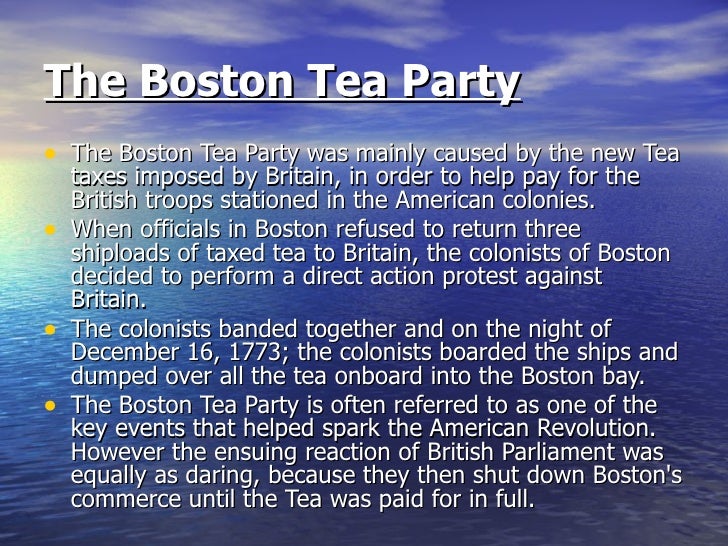 Causes Of The Boston Tea Party
