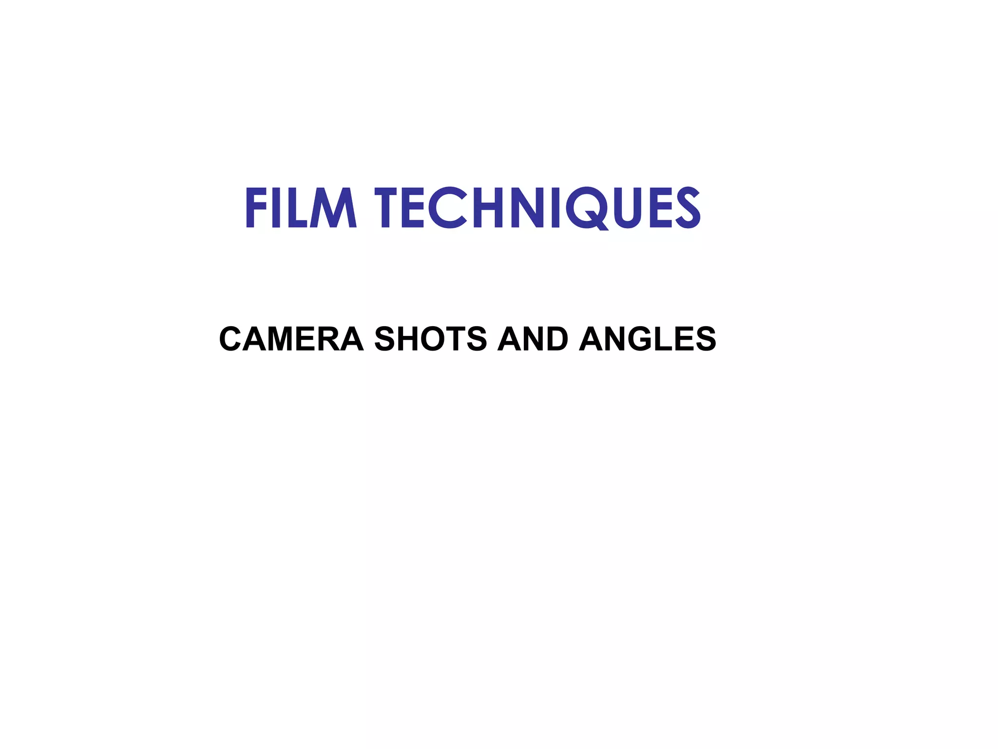 Camera angles and shots quiz PPT