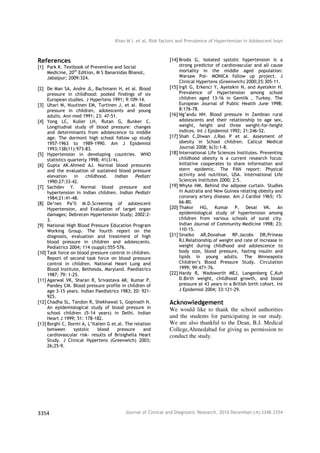 A Study of the Risk Factors and the Prevalence of Hypertension in the ...