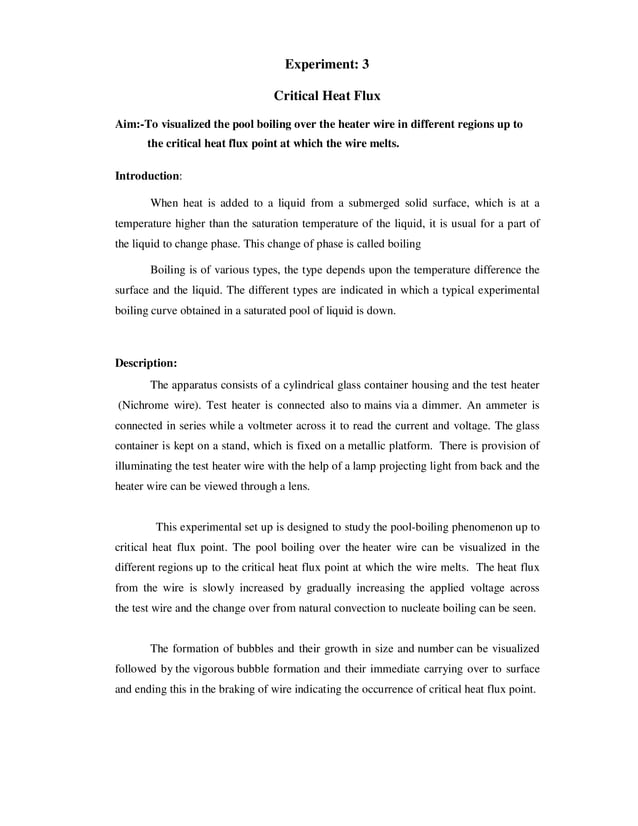 Heat transfer(HT) lab manual