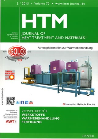 SOLO Swiss in cover of german magazine HTM N° 3 2015